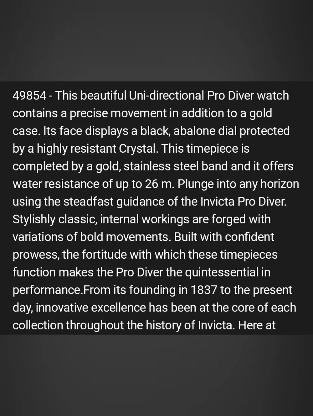 NEW 🐚 Invicta Pro Diver SCUBA Men's Watch w/ Abalone Dial - 51mm. Gold 49854